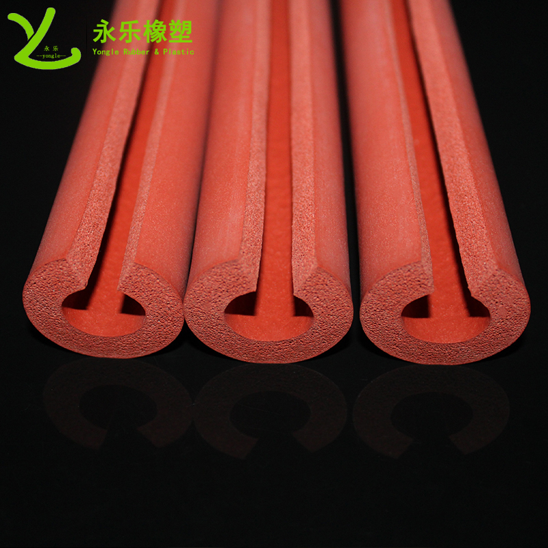 開口發(fā)泡硅膠管，耐高溫發(fā)泡硅膠管，保溫發(fā)泡硅膠管，隔熱發(fā)泡硅膠管