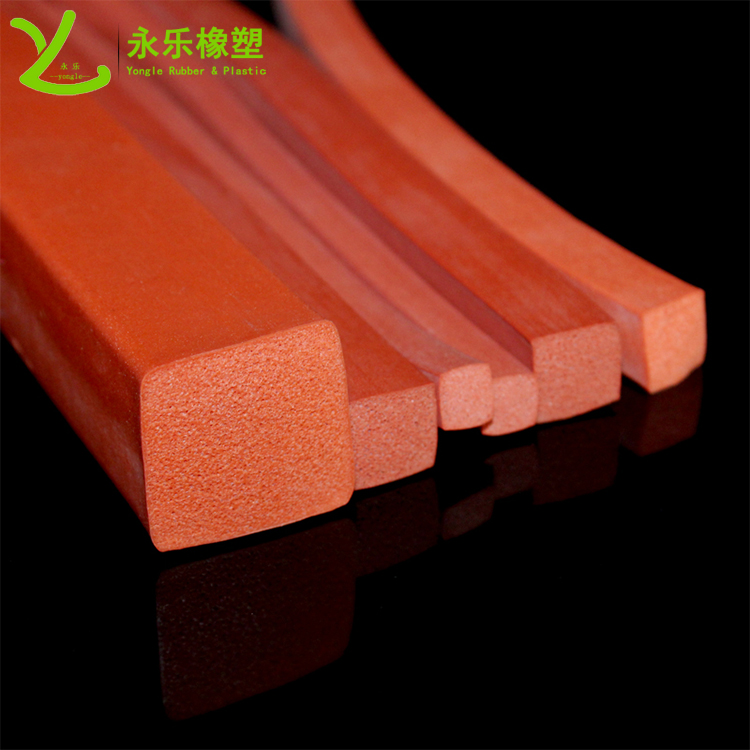 擠出硅膠密封條，耐高溫發(fā)泡硅膠條，阻燃硅膠發(fā)泡條