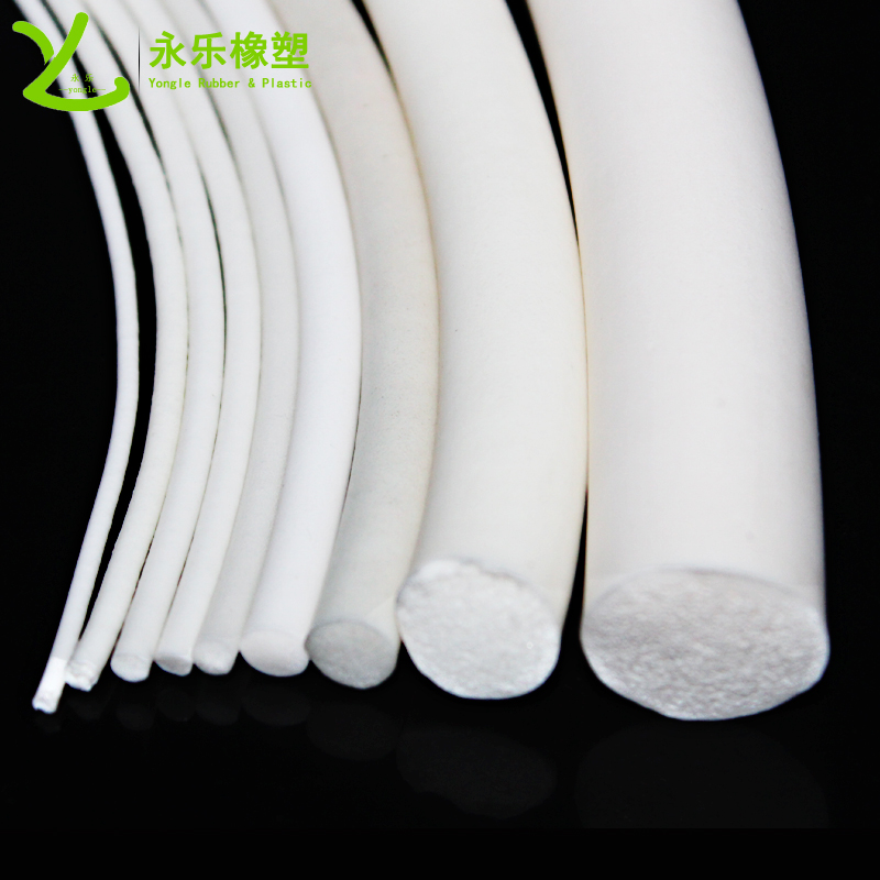 白色發(fā)泡硅膠條，無鹵發(fā)泡硅膠密封條，防水發(fā)泡硅膠密封條