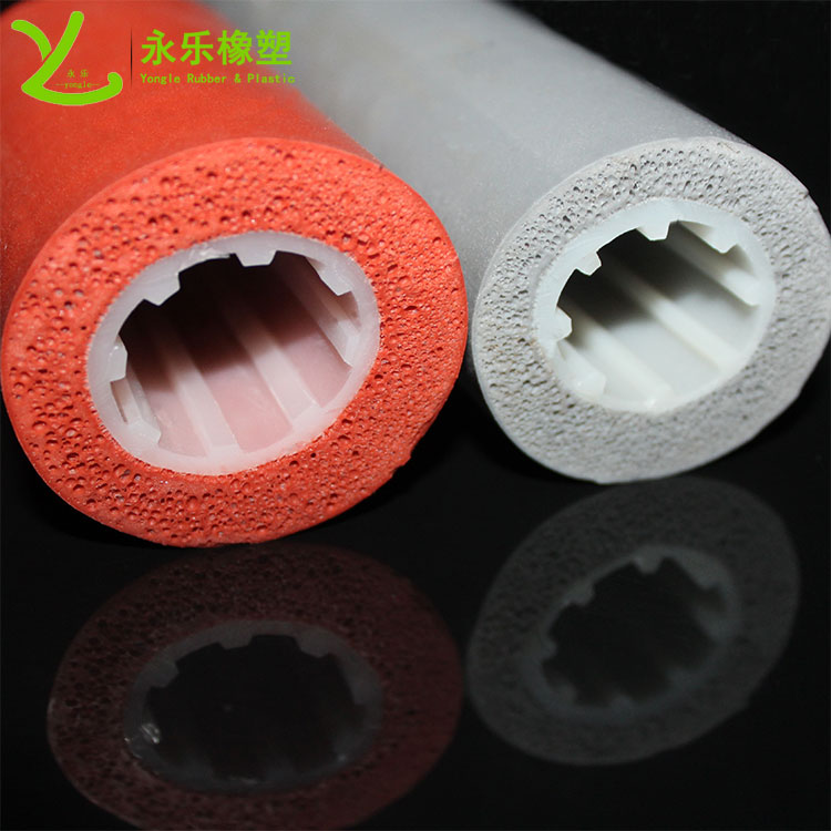 復(fù)合發(fā)泡硅膠管，耐高溫發(fā)泡硅膠管，保溫發(fā)泡硅膠管