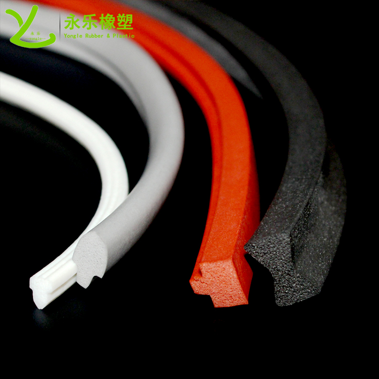 擠出發(fā)泡密封條，定制硅膠發(fā)泡密封條，耐高溫發(fā)泡硅膠密封條