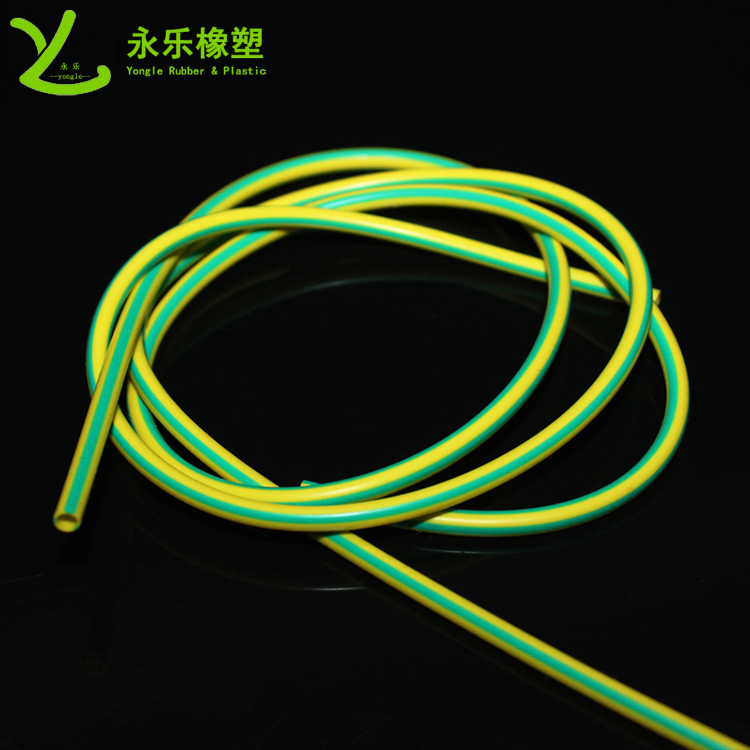 阻燃硅膠管，雙色阻燃硅膠管，黃綠絕緣硅膠管