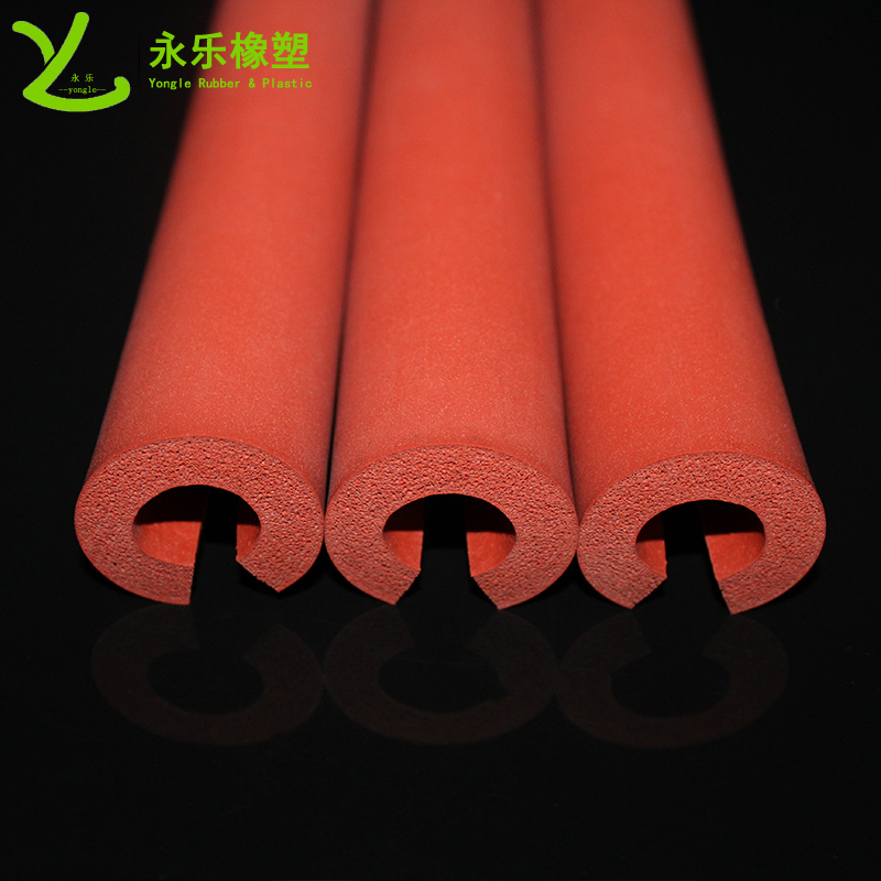 開口發(fā)泡硅膠管，耐高溫發(fā)泡硅膠管，保溫發(fā)泡硅膠管，隔熱發(fā)泡硅膠管