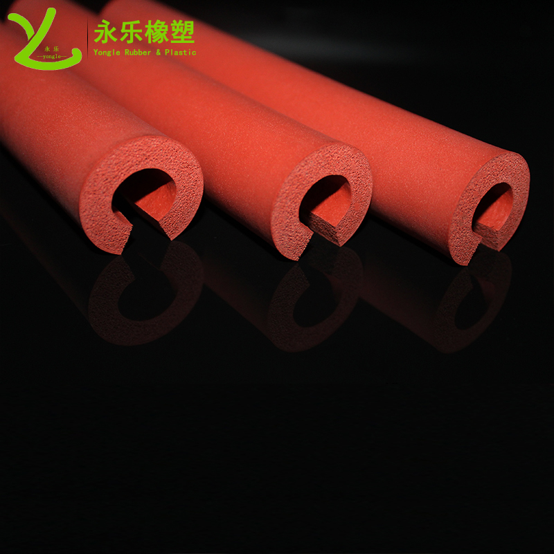 開口發(fā)泡硅膠管，耐高溫發(fā)泡硅膠管，保溫發(fā)泡硅膠管，隔熱發(fā)泡硅膠管