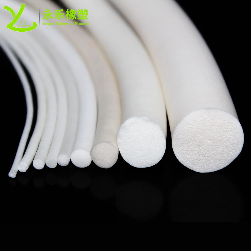 白色發(fā)泡硅膠條，無鹵發(fā)泡硅膠密封條，防水發(fā)泡硅膠密封條