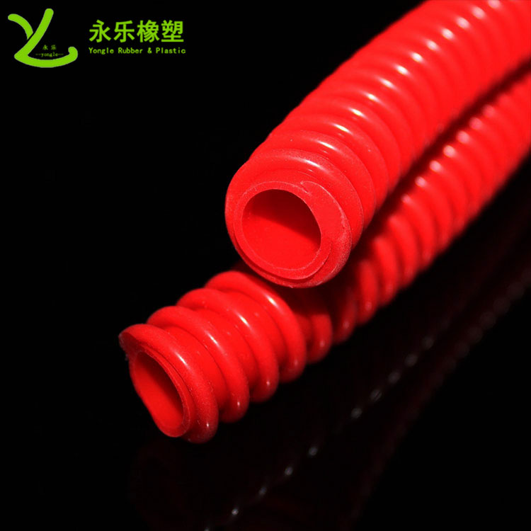 擠出醫(yī)用硅膠波紋管，紅色硅膠波紋管，耐高溫硅膠波紋管