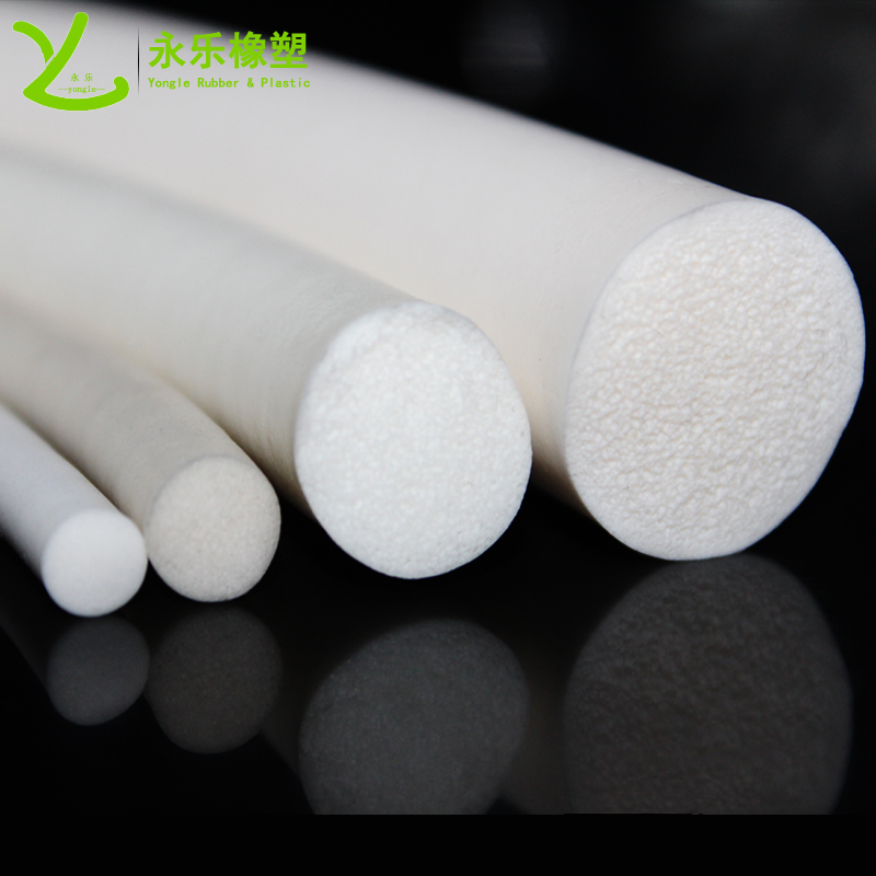 白色發(fā)泡硅膠條，無鹵發(fā)泡硅膠密封條，防水發(fā)泡硅膠密封條