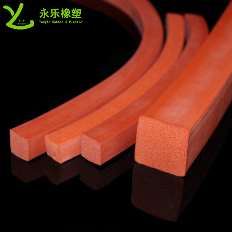 擠出硅膠密封條，耐高溫發(fā)泡硅膠條，阻燃硅膠發(fā)泡條